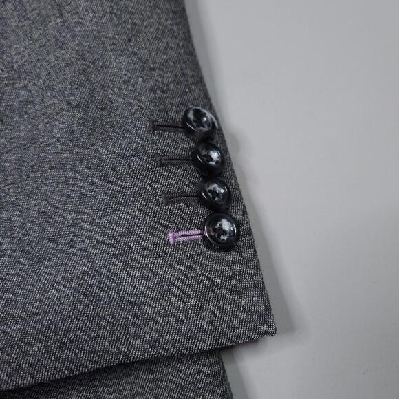 Trunk Club Custom Unstructured Gray Wool Blazer Surgeons Cuffs Designer 44 Chest - Picture 6 of 9